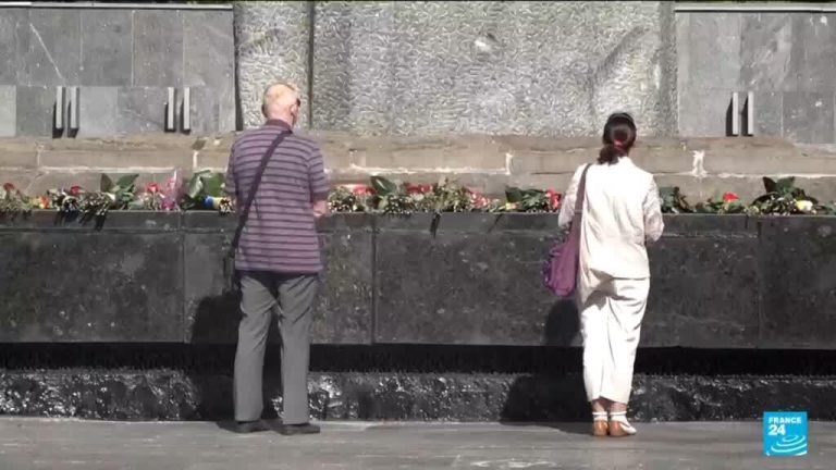 Ukrainians mark end of WWII amid fragile ceasefire with Russia