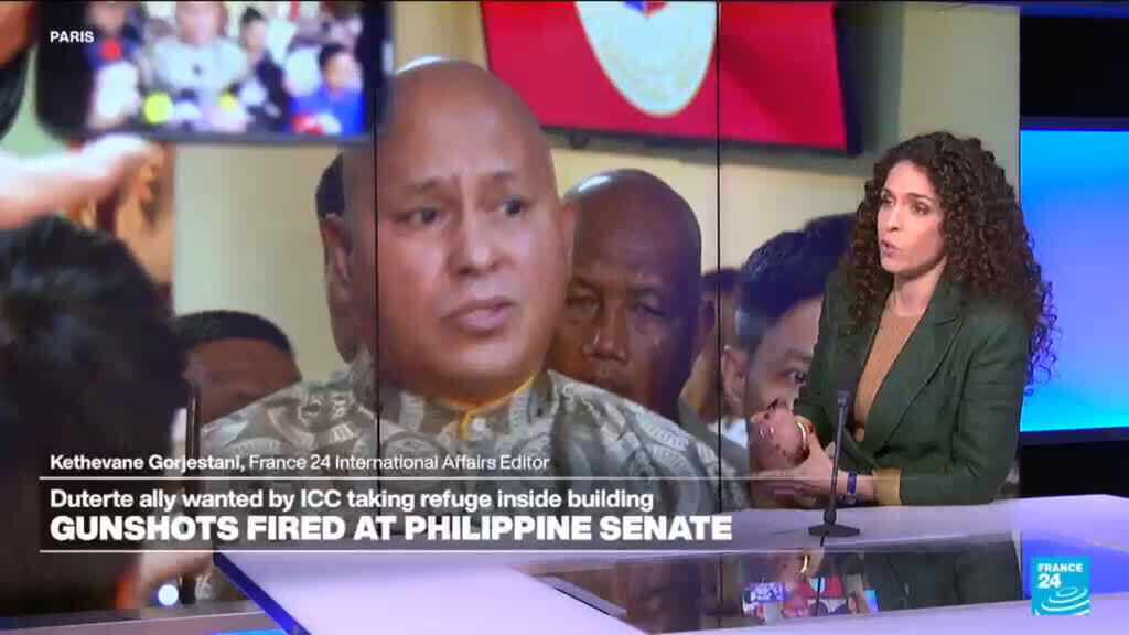 Gunshots fired in standoff at Philippine Senate over ICC suspect