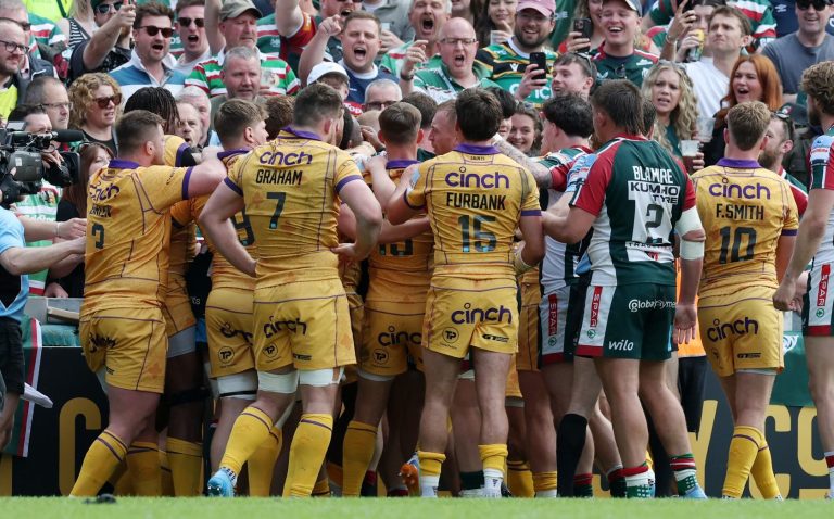 Leicester put Northampton to the sword in feisty East Midlands derby