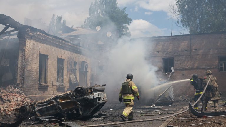 Ukraine unleashes one of its heaviest drone bombardments, as Russia strikes Ukraine